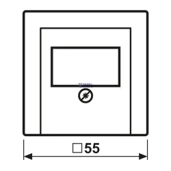 Jung A569PLTWW — Loudspeaker rozete Centre Plate AS/A, 1-Gang, For Telephone Sockets, White, 55 mm x 55 mm, Duroplastic Jung A569PLTWW — Loudspeaker rozete Centre Plate AS/A, 1-Gang, For Telephone Sockets, White, 55 mm x 55 mm, Duroplastic