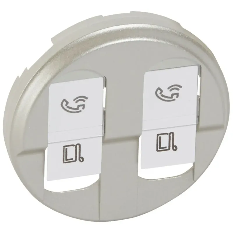 Legrand Cover Plate RJ45, 2M, W 53mm, H 53mm, D 10mm 068552