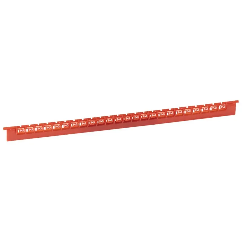 Legrand Cable Marker Memocab Number 2, 2.2 mm, Plastic, Red, 2.3 mm 037810