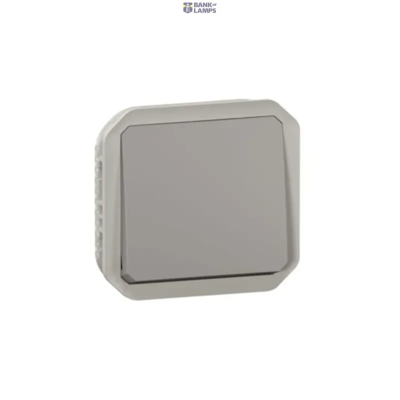 Legrand Push Button Plexo Grey, 10 A, 250 V, IP55, IK08, 40 mm 069540L