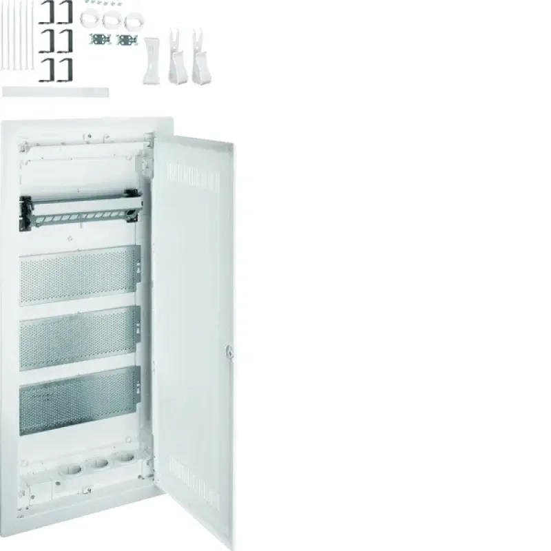 Hager MM,volta,flush,4row,slotted plastic door VU48WWH