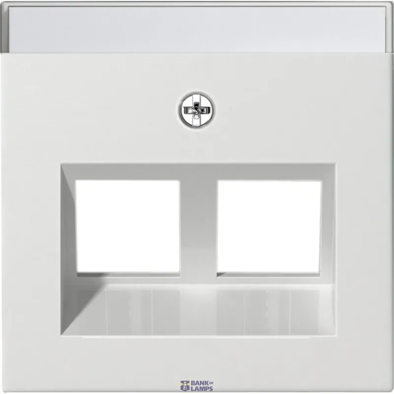 Gira Cover with 30° Angled Socket Outlet and Inscription Space 264027