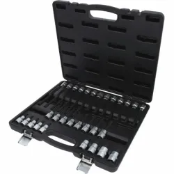 Uzgaļu muciņu 1/2`` komplekts sešstūra skrūvēm, 30 gab., KS Tools