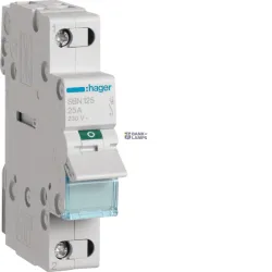 Hager SBN125 — выключатель 1P, 25 A выключатель