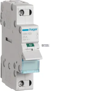 Hager SBN125 — slēdzis 1P, 25 A slēdzis
