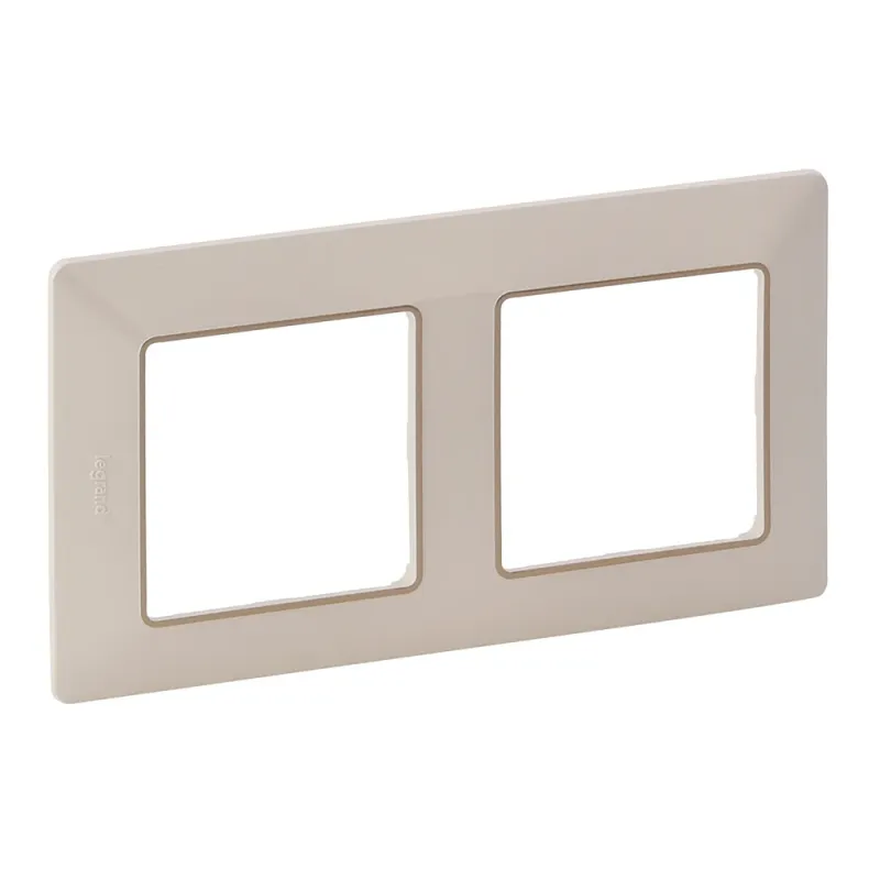 Legrand Plate Valena Life Ivory, Gold, IP20, IK04, 10 mm, 2-Gang 754062