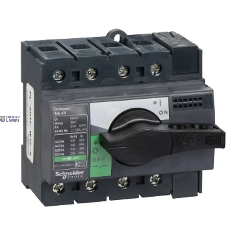 Schneider Electric Switch Disconnector ComPact INS, 4P, 63 A, 500 V AC, IP40 28903