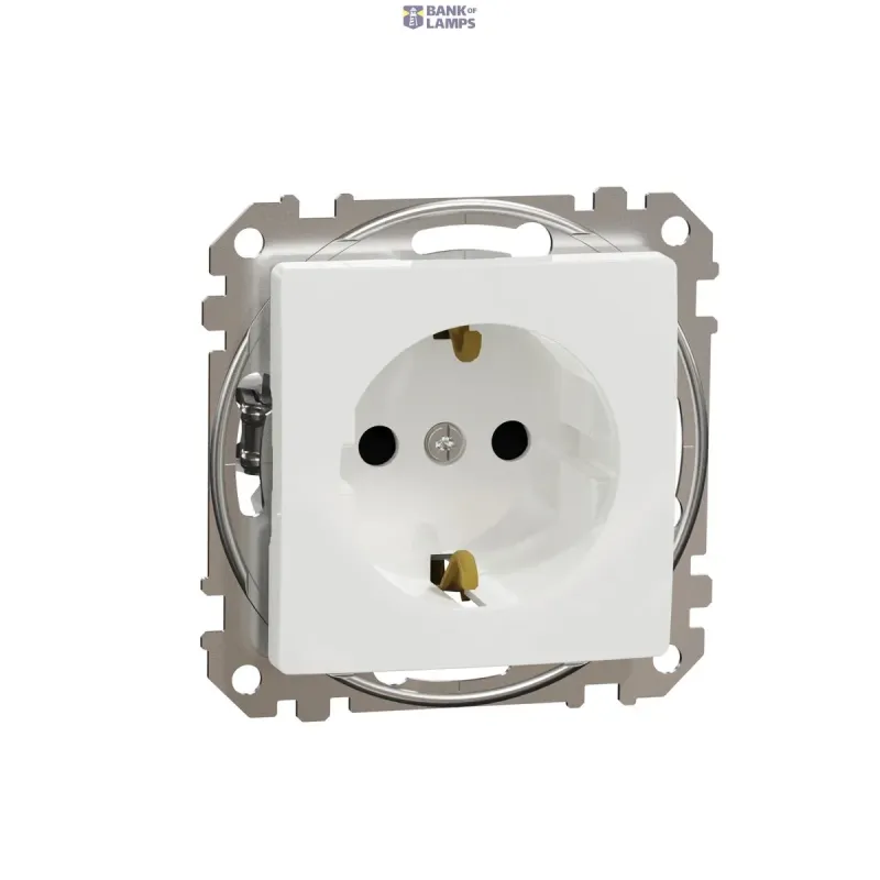 Schneider Electric Socket Outlet Sedna Design & Elements, White, Side Earth SDD111021