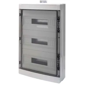 GEWISS GW40108 — Distribution Board With Panels With Window And Extractable Frame, Pre- Arranged For Terminal Block, (18x3) 54m Ip65
