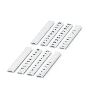 Phoenix Contact 0808671:0021 — Zack Marker Strip, Flat ZBF 5,LGS:FORTL.ZAHLEN 21-30, Latching, Consecutive Numbers 21 ... 30, white
