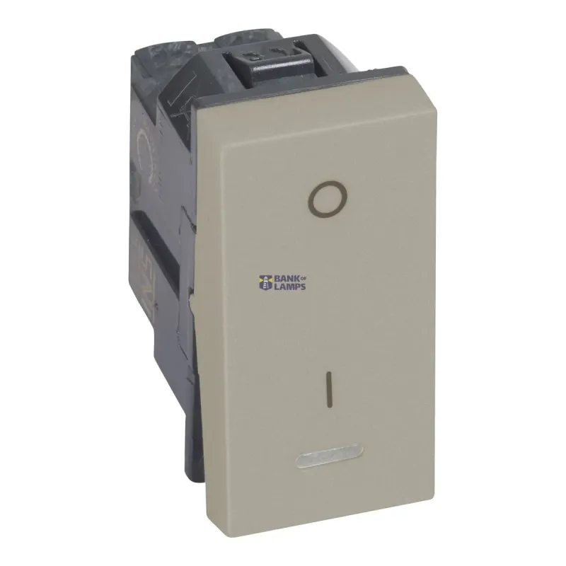 Legrand Double-Pole Switch Arteor 20AX, LED Indicator, Square, 1M 572187