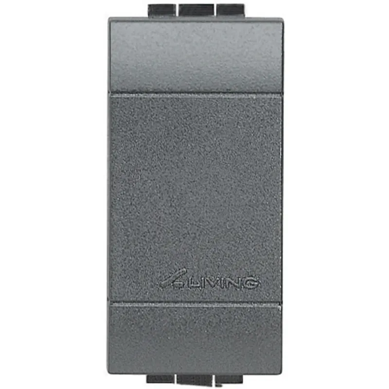 BTicino Blank Cover Plate LivingLight 1 Module, IP20, Black L4950