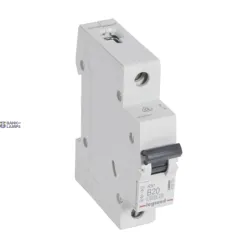 Legrand 419753 — Miniature Circuit Breaker RX³, 1P, 20A, Curve B, 6kA, 230V, 6000A, B20