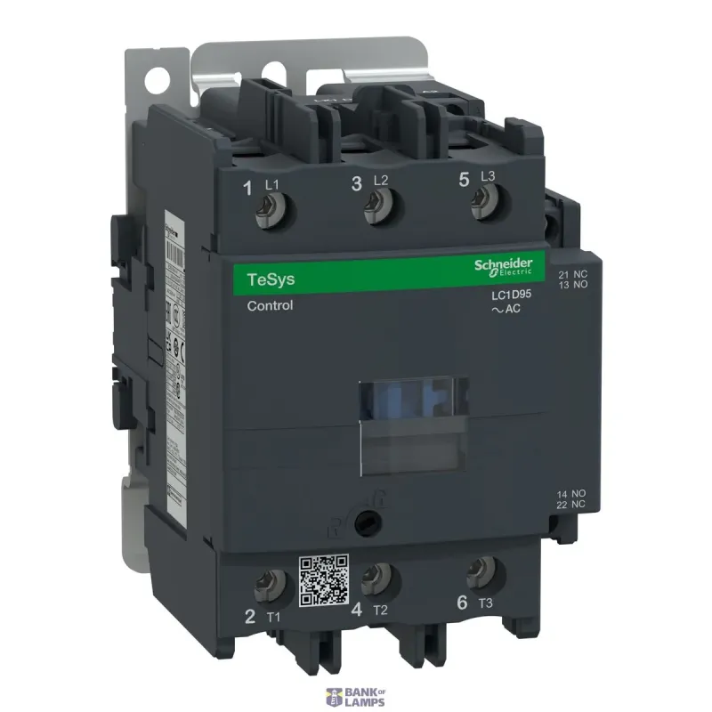 Schneider Electric Contactor TeSys Deca AC-3, 3P, 95 A, 440 V, 1NO, IP20 LC1D95P5