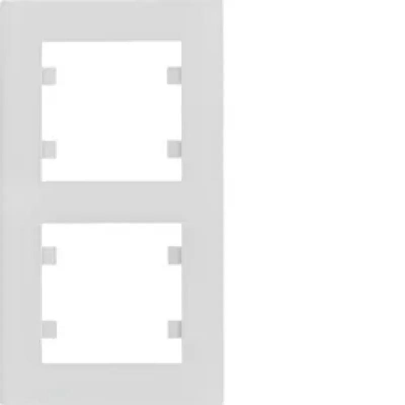 Hager Plate 2P Green Plate. - White WL5620