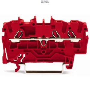 WAGO 2002-1303 — Through Terminal Block 3-Conductor, 2.5 mm², Red, Blue