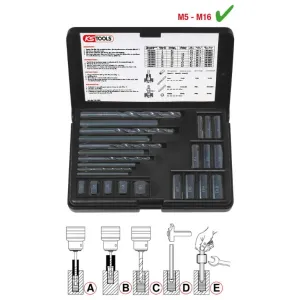 Bojātu skrūvju izņēmēja komplekts M5-M16, 25 gab., KS Tools
