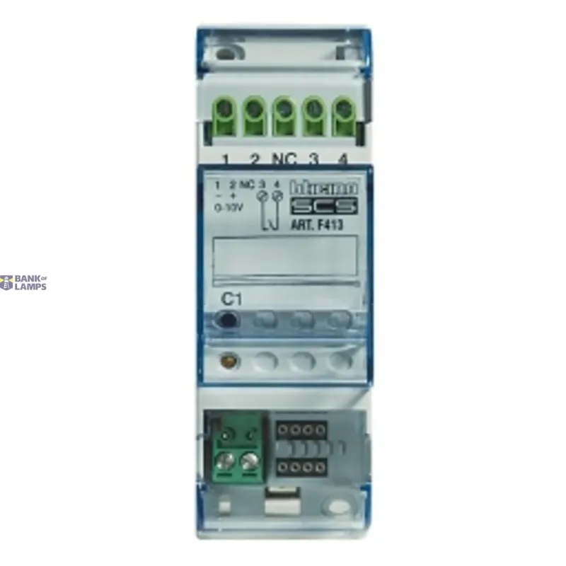 BTicino Dimmer 10V, IP20, 2 DIN Modules, DIN-Rail Adapter, 50–60Hz F413N