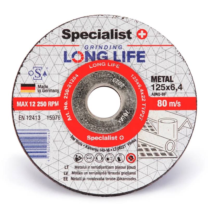 SPECIALIST+ slīpēšanas disks LONG LIFE, 125