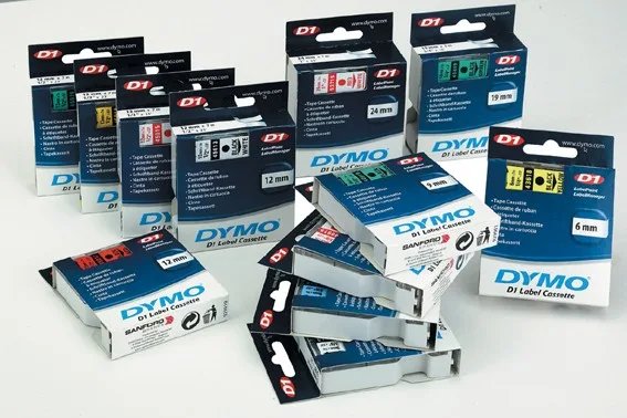 DYMO D1 līmlente polipro. balta 19mmx7m