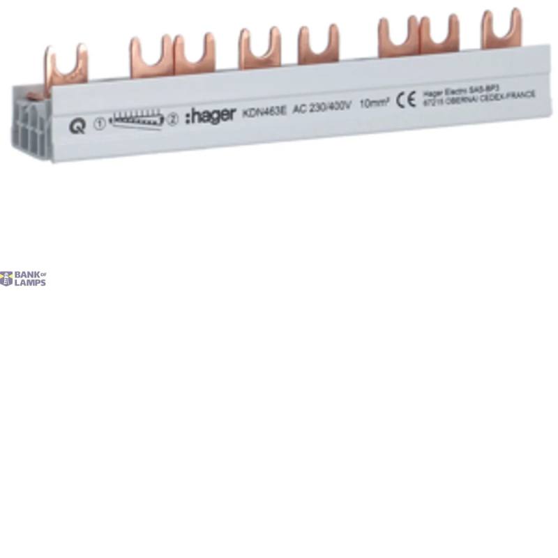 Hager KDN463E — Insulated busbar 3P+N