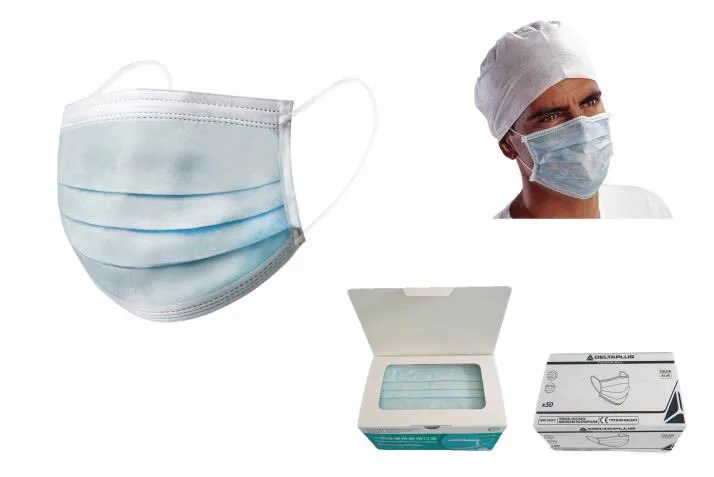 Medical face masks, blue, Delta Plus
