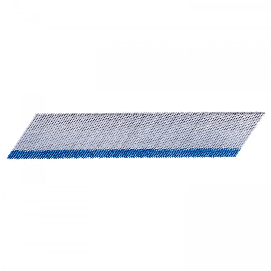 Finish nails 34°DA, electrogalvanized, glued strip