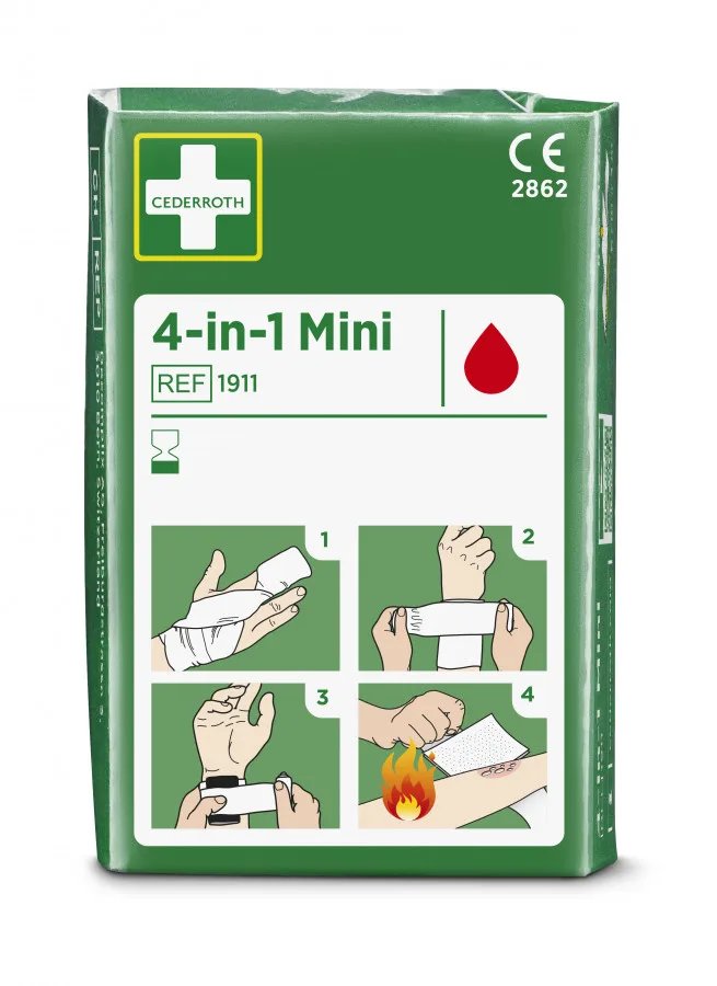 4-in-1 neliels pārsējs brūcēm, 6cm x
