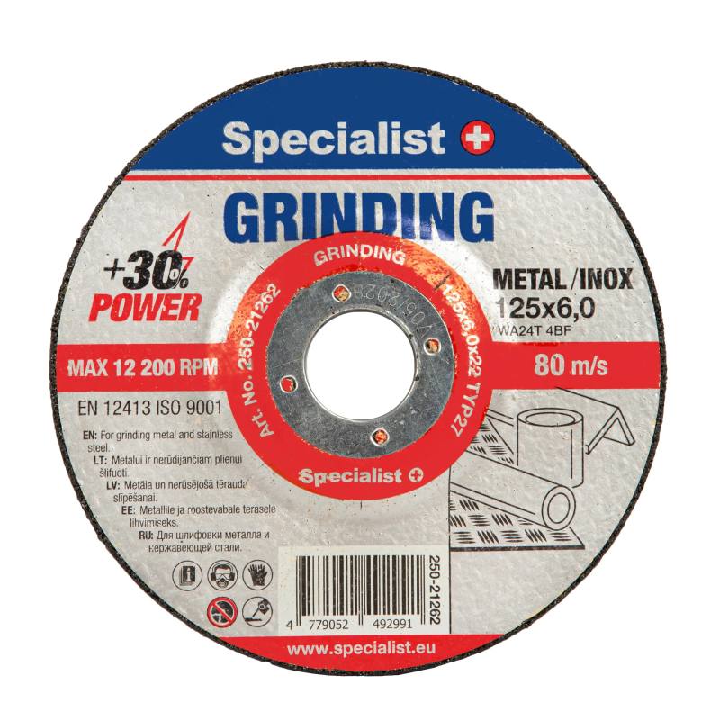 SPECIALIST+ slīpēšanas disks GRINDING, 125x6x22 mm