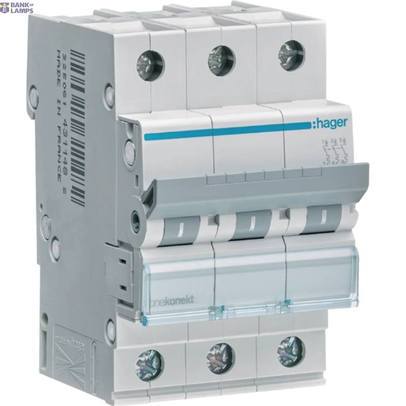 Hager MCN320 — automātslēdzis 3P, 6