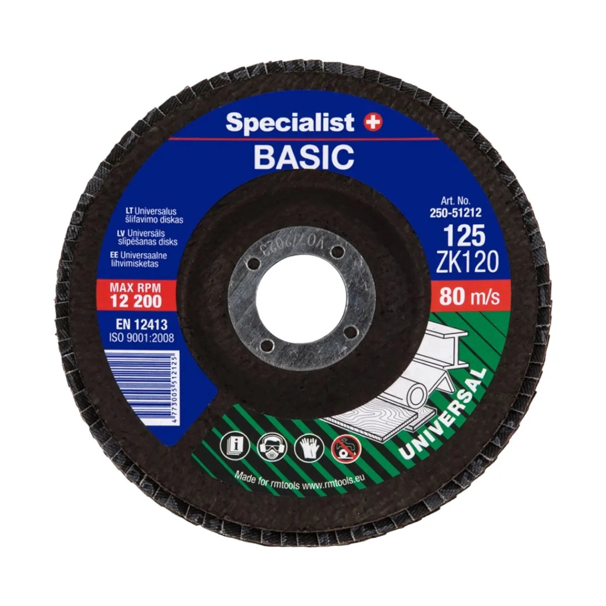 SPECIALIST+ vēdekļveida slīpēšanas disks BASIC ZK120