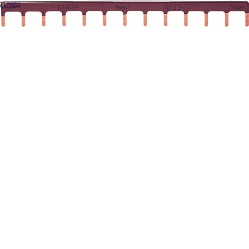 Hager KB163P — Busbar Insulated, 1P
