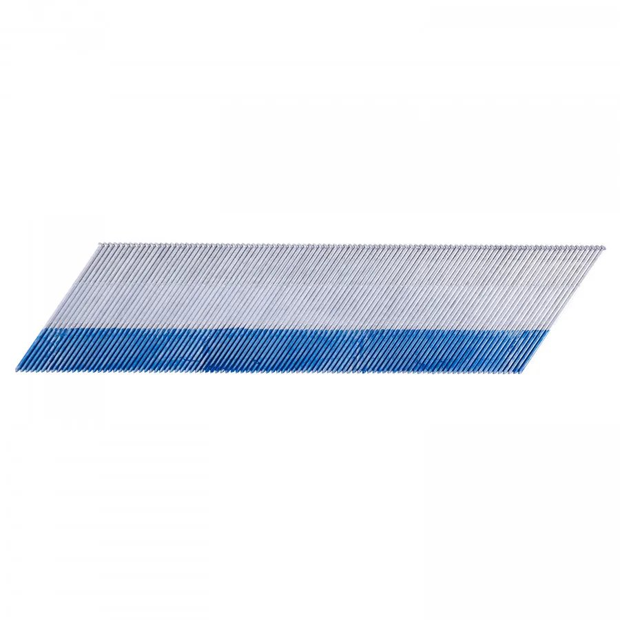 Finish nails 34°DA, electrogalvanized, glued strip