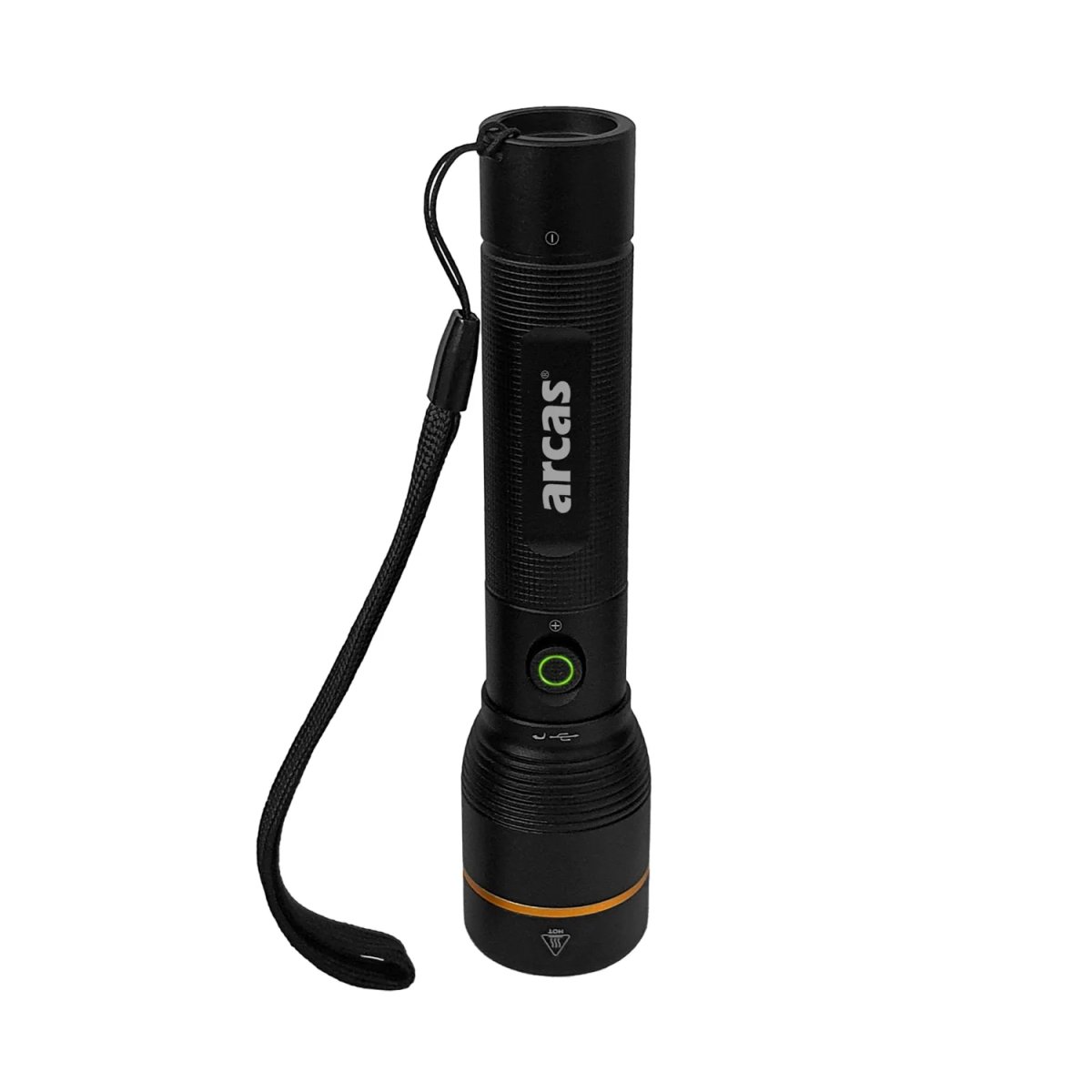 Kabatas lukturītis 10W, uzlādējams USB-C, melns
