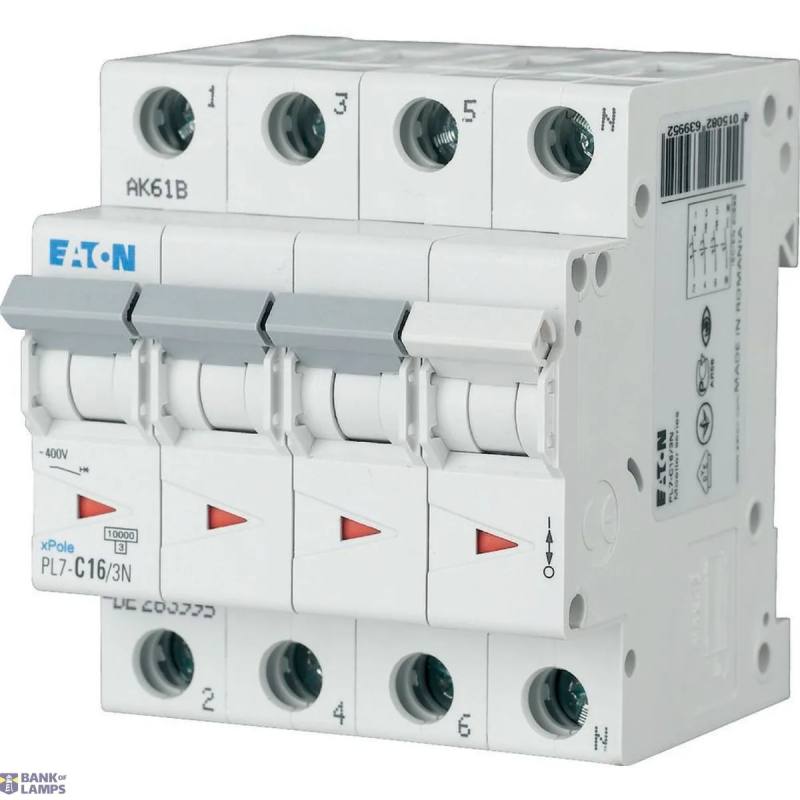 EATON 263995 — PL7-C16/3N automātslēdzis (MCB)