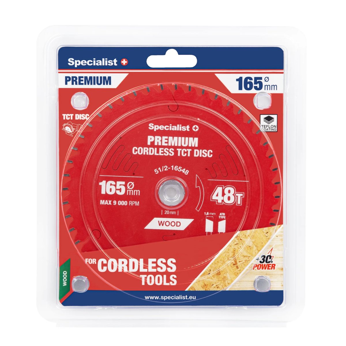 Griešanas disks 165x48Tx20mm, Cordless PREMIUM, SPECIALIST+