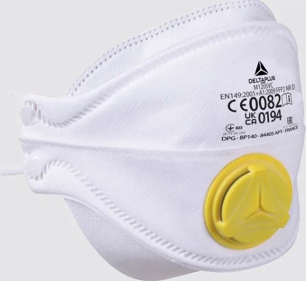 Vienreizlietojams respirators M1205VD, salokāms + vār