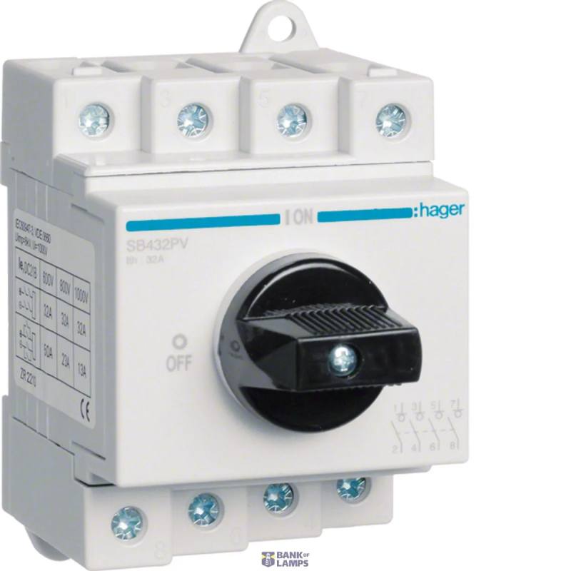 Hager SB432PV — slēdzis DC 4P