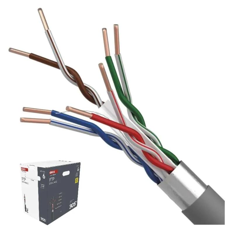 EMOS Kabelis F/UTP CAT6 23AWG, ciets
