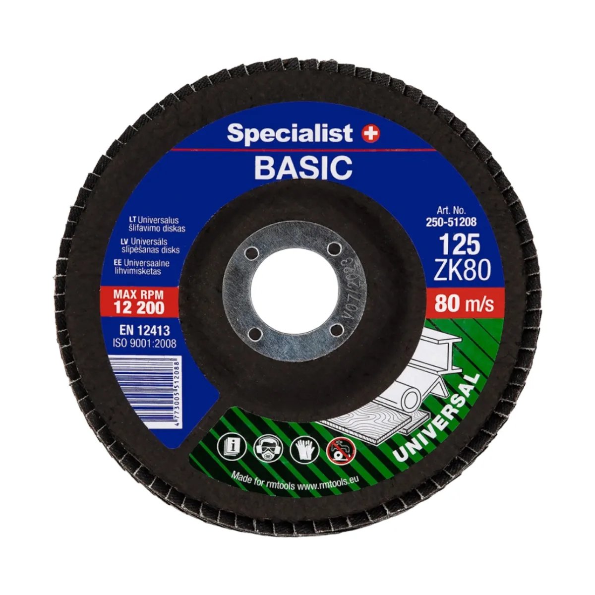 SPECIALIST+ vēdekļveida slīpēšanas disks BASIC ZK80