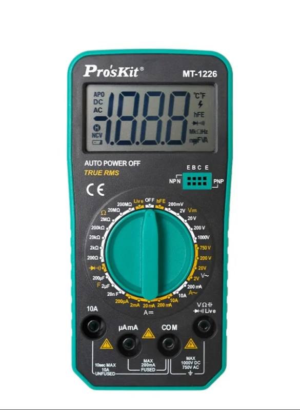 Digitālais multimetrs TRMS, 1000/750 V AC/DC