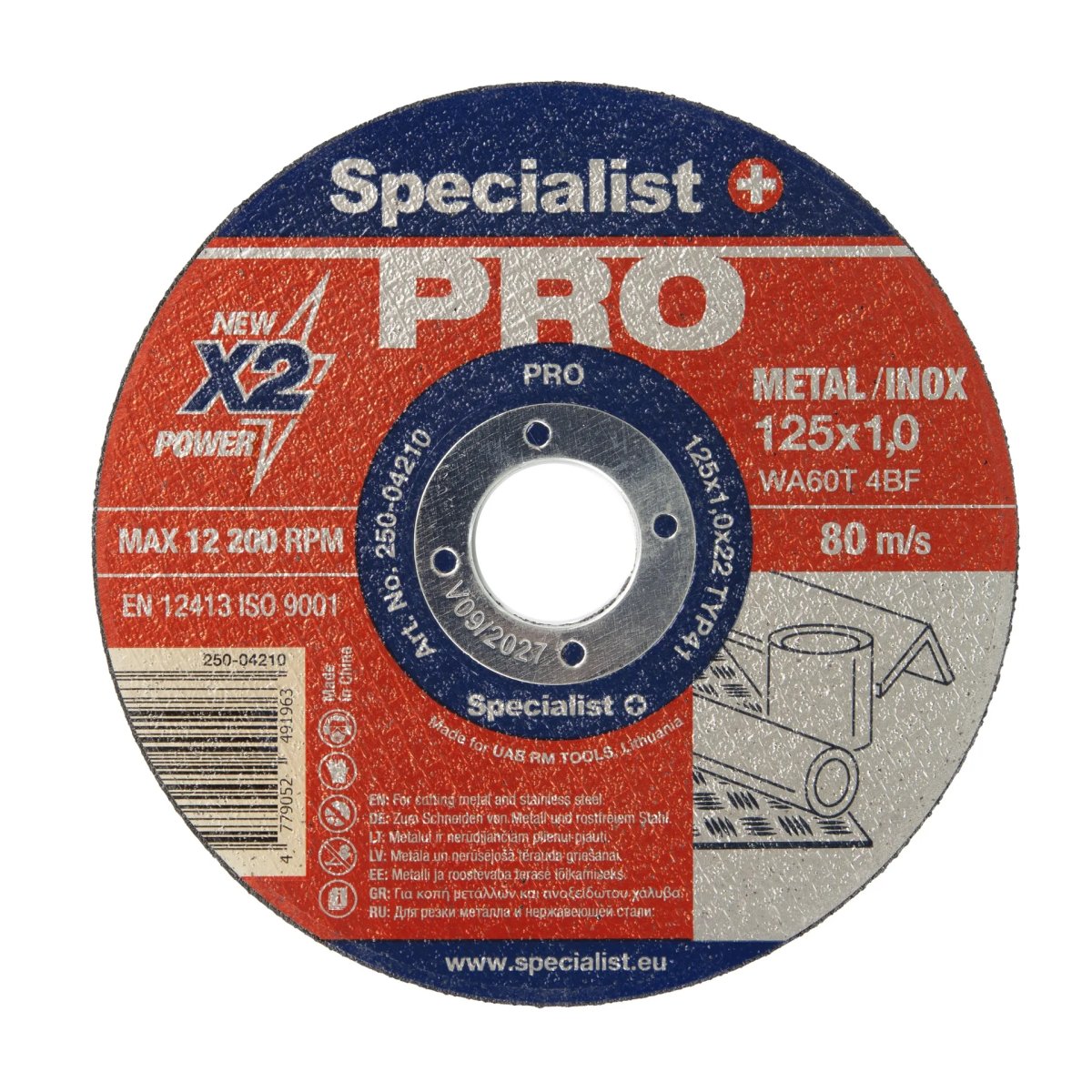 SPECIALIST+ metāla griešanas disks PRO, 125x1x22