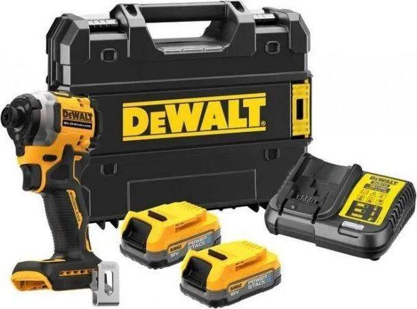 Triecienurbjmašīna DeWALT DCF850E2T; 18V 2x1,7Ah