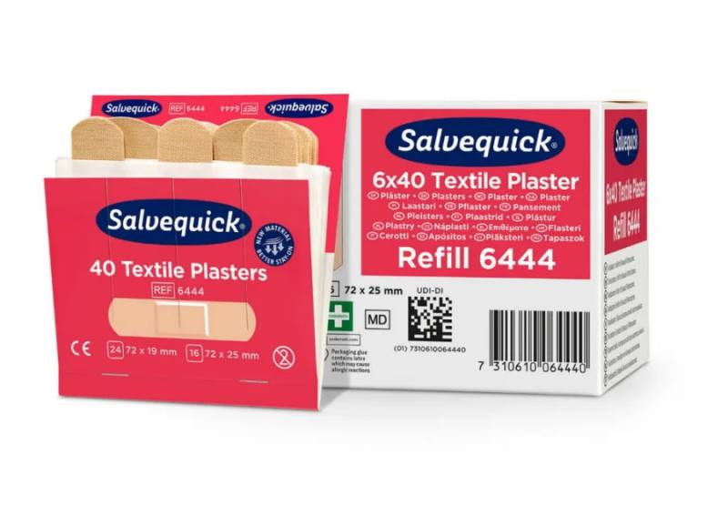Tekstila plāksteri, rezerves iepakojums, 1x40 gab