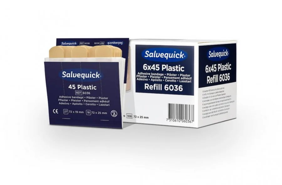 Plastikāta plāksteri, rezerves iepak., 1x45 gab