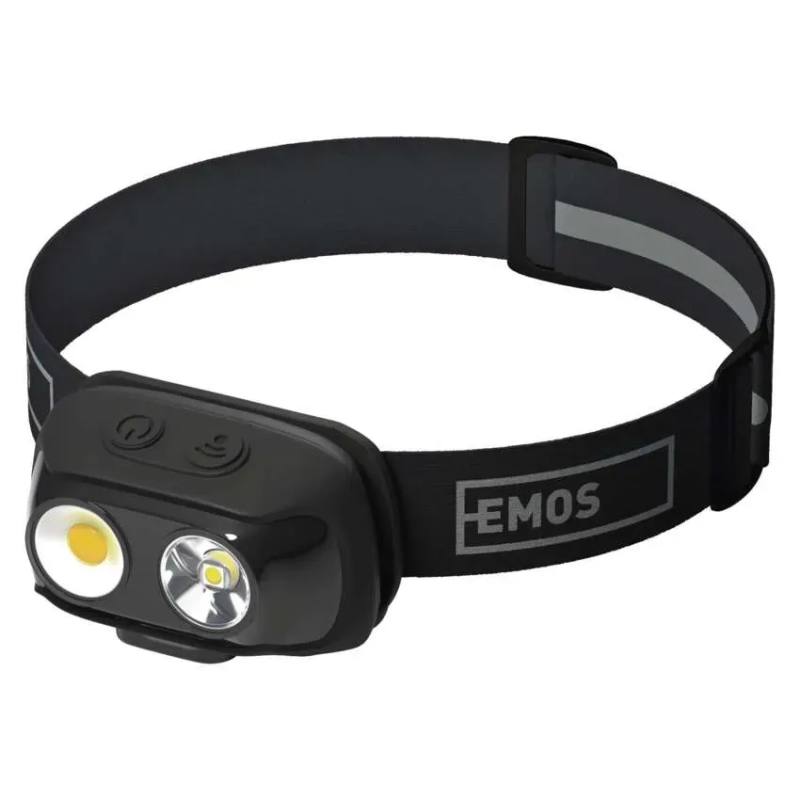 EMOS COB LED uzlādējams galvas lukturis