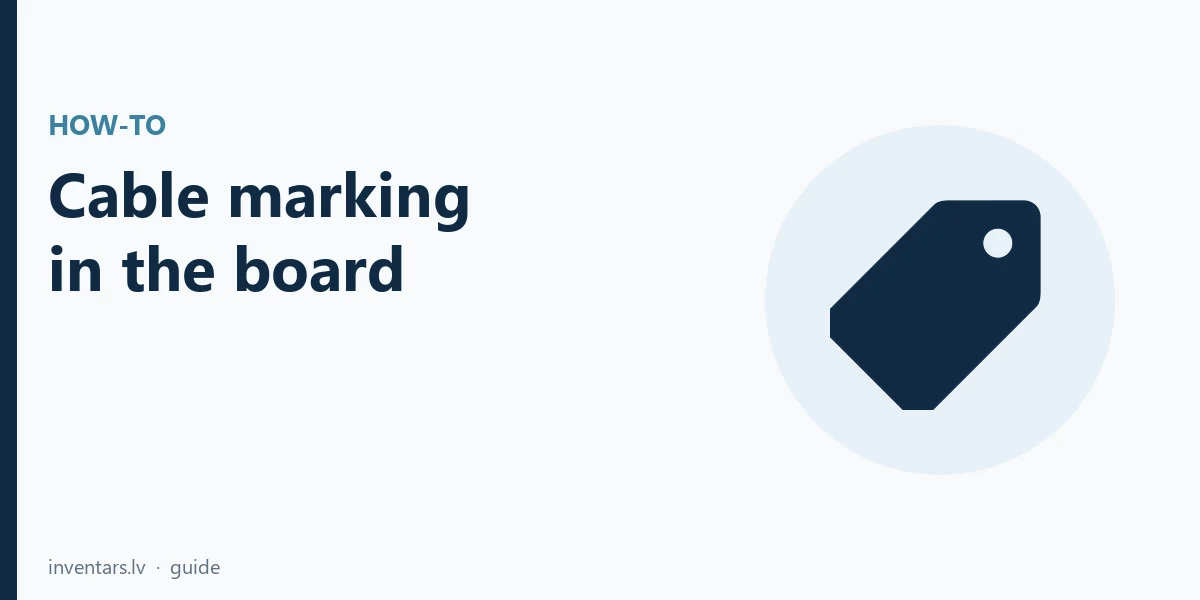 Cable marking in the board: terminals, CAB 3, Zack and warning plates