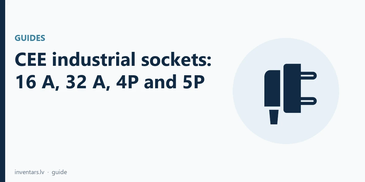 CEE industrial sockets: 16/32 A, 4P/5P, 6h and IP