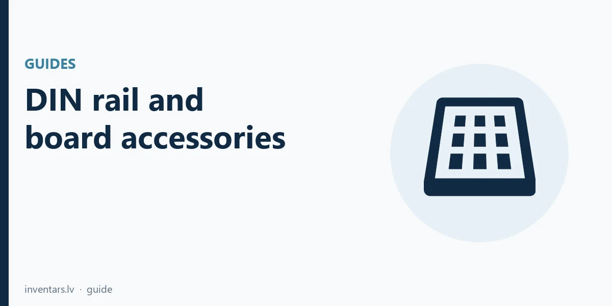 DIN rail and board accessories: enclosure, rail, blanking strip and door