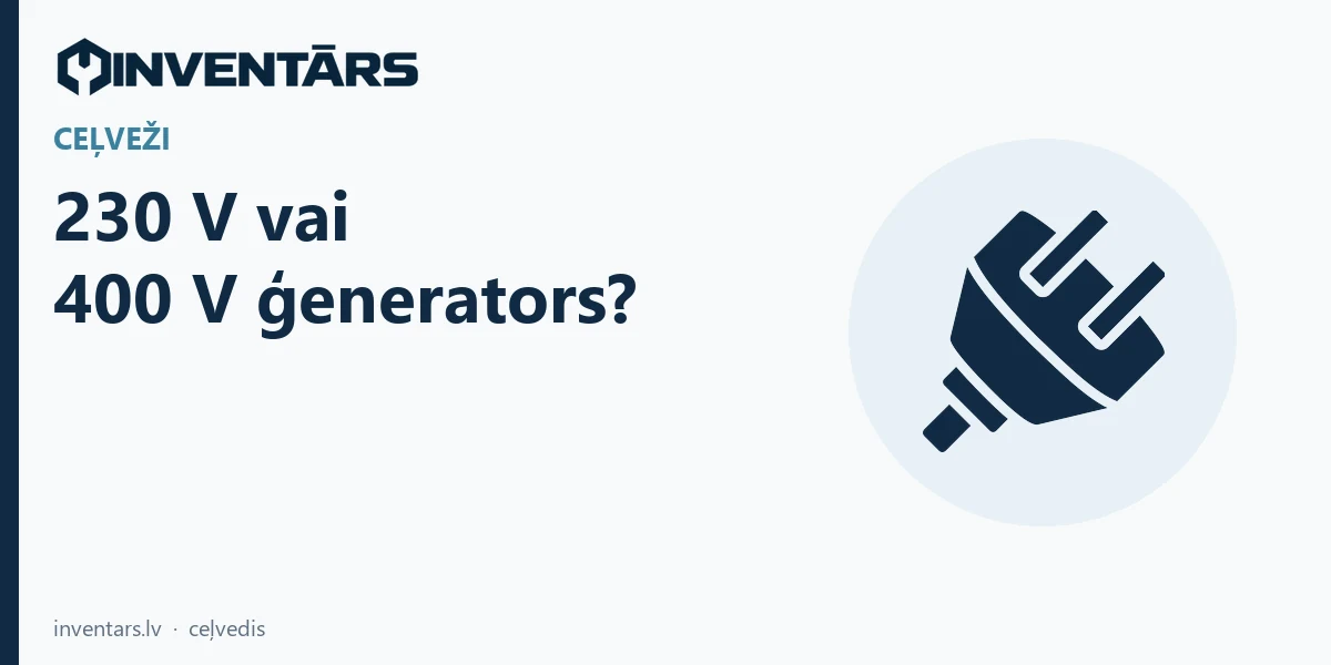 230 V vai 400 V ģenerators?